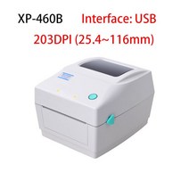 바코드출력기 바코드프린터 바코드기계 끼움라벨제작 케어라벨프린터 도매 Xprinter XP-460B 152 미리메터/, 01 White USB_02 미국 플러그
