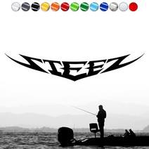 낚시로고스티커 FS020 STEEZ 스티즈 조구사마크 태클박스 자동차꾸미기, 1개, 메탈실버S