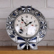 꾸미아트 에델린 엔틱 무소음 탁상 시계 탁상시계, 주석