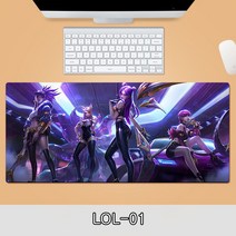 게이밍 장패드 롤 LOL 디자인 마우스 패드 79종 시리즈 리그 오브 레전드 장패드 3-4mm 두께, LOL-01, 800*300*3mm