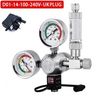DIY 수족관 CO2 레귤레이터 솔레노이드 밸브 키트 확인 물고기 어항 감압 제어 시스템 반응기 발전기, [01] W21.8, [01] D01-12