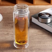 휴대용 이중유리티텀블러 거름망차텀블러 티메이커 컵 저그 물병 보틀 300ml