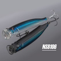 NoebyTopwater 포퍼 낚시 루어 100 120 150mm 워 블러 인공 하드 베이트 피드 농어 참치 GT, CHINA_100mm 19g, NSB106