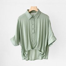 일상화보 하이든 여성 얇은 긴팔 헨리넥 셔츠