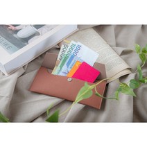 오브리즈 각인 프리미엄 가죽 용돈봉투 지갑형 상품권봉투 현금봉투 명절봉투, 베이비핑크
