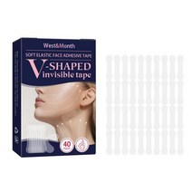 리프팅밴드 40개 얇은 얼굴 보이지 않는 스티커 목 눈 더블 턱 리프트 V 모양 리필 테이프 메이크업 페이스 리프팅 패치 접착제, 40 PCS, A