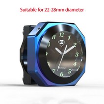 듀얼트론 썬더2 오토바이 전기 스쿠터 시계 방수 모토크로스 및 리어 뷰 액세서리, 06 clock bule