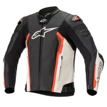 알파인스타 자켓 가죽 MISSILE V2 BLACK WHITE RED FLUO, 56