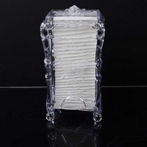 투명 화장대 원형 화장솜 면봉 케이스 멀티수납함 수납정리함, 1개
