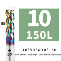 다채로운 엔드밀 알루미늄 밀링 커터 아크릴 목재 구리 플라스틱 절단 도구 CNC 머칭 HRC55 3F, [02] 5pcs, [22] 8X30XD8X75L