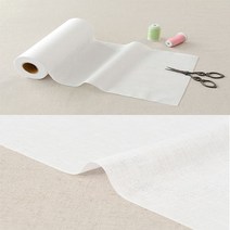 소잉데일리]열접착 롤 아사 심지 화이트 원단 의상 가방 소품 천22094, 고급 롤 아사심지_화이트