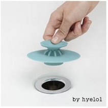 원터치 욕조 마개 배수구 세면대 덮개 뚜껑, 그레이