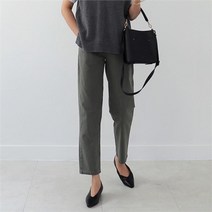 어반프랑 여성용 그레 히든밴딩 편한 스판 배기 팬츠