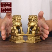 사자개상 한쌍 인테리어 조형물 궁전 사자 모형, 트럼펫 청동 사자 쌍