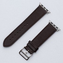 비브 애플워치 핸드메이드 가죽 밴드, 엡송 가죽(다크 브라운), S Size(39/40/41mm)