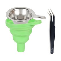 초정밀 3DSWAY 3D 프린터 부품 금속 UV 수지 필터 컵 + 실리콘 깔때기 족집게 도구 키트 SLA/LCD/DLP 경화, 05 Green Kit
