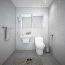 대림 바스&키친 스탠다드그레이 베이직 소형욕실 리모델링, 없음