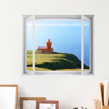 cy565-절벽의끝에서_창문그림액자(중형)_뮤럴시트지, H타입-아이보리화이트／3-가장높은곳에서