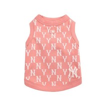 반려 동물 멍멍이 야홍이 옷 MLB 공식 반려동물 복고노화 얇은 민소매 강아지 옷 21 소띠 봄가을 PET1 00202984, M, 뉴욕 메츠 핑크B