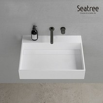 [씨트리] 사각 벽걸이 세면대_ST-LAR2080 (무광아크릴)