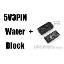 Bykski 인텔 CPU 워터 블럭 구리 Transperant I7 LGA 115x2011 2066 쿨러 히트 싱크 RGB 12V/5V MOD CPU-XP, 03 5V with remote