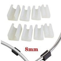 10Pcs 의자 다리 팁 캡 U 형 고무 가구 발 테이블 끝 커버 바닥 보호기, White-8mm