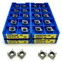 선반 밀링 바이트 ccgt09t304 ak h01 알루미늄 인서트 절삭 공구 선삭 공구 cnc 카바이드 목재 선삭 공구 ccgt 09t304 선삭 인서트, ccgt09t302 및 h01, 10개