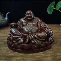 불상 부처 불교 염주 조각 관세음보살Chinese Feng Shui Laughing Buddha Statue Man-made Jade Stone Orna, 03 빨간