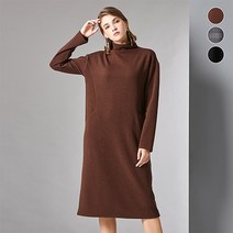 태그 하이넥 기모 롱 원피스 3종 택1