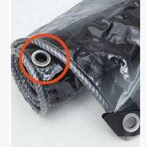 비닐천막 투명 테라스 그늘막 0.35mm 블랙 PVC 타포린 방수 천 창 개인 정보 보호 천 야외 퍼걸러 자외선 차단, 3.8x5.8m, Ordinary eyelet