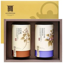 쌍계명차 세트 김동곤 전통식품명인의 전통 덖음기법으로 만든 우엉차+수국차 선물세트