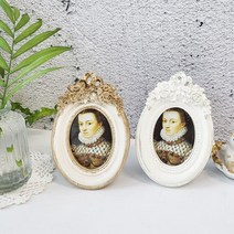 화려한 리본포인트 엔틱 증명사진 액자 초음파액자 돌잔치액자 액자틀, 엔틱 화이트