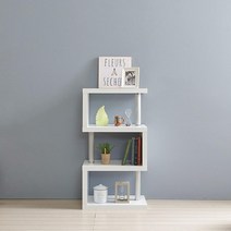 모던시크 디자인 북카페 고품격 3단 책장 디자인책장, 아이보리