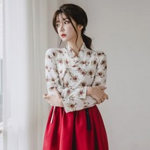 츄샵한복 생활한복세트 가야 저고리 + 꽃잠 허리치마