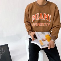 겨울 스웨이드 남녀공용 커플 시밀러룩 나염 맨투맨 4컬러