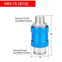 1PCS HSV 06 / 08 10 15 핸드 슬라이드 밸브 흐름 제어 수동 스위치 배기 G1/8 1/4 3/8 스레드, 04 HSV-15