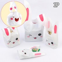 이색선물 기념일 생일 토끼 선물 포장봉투 소이캔들, 특대, 특대-스마일발토끼