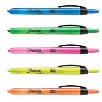 샤피/형광펜 버튼식 노크식 낱색, 블루