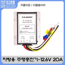 자체브랜드 차량용 주행충전기 - 12.6V 20A (리튬이온 폴리머), 1개