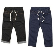 넘버나인 캐주얼 밴딩 7부 청바지