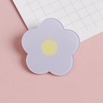 아크릴 플라워 옷핀 브로치 꽃 뱃지 가방 모자 액세서리 연퍼플