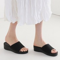 글리터 슬리퍼 사무실화 미용사신발 데일리 미들굽