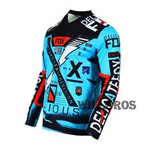 비엠엑스자전거 아메리칸이글 풀샥 델리케이트 폭스 모터크로스 라이딩 저지 자전거 흙, XL, 푸른