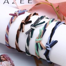 OT 666 고탄력 트위스트 머리고무줄 머리끈 헤어끈 포니테일끈 곱창밴드 여성머리끈