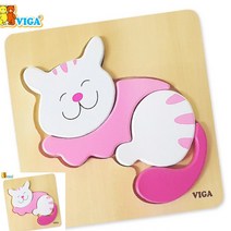 라이프랩 동물 퍼즐 원목 유아 퍼즐 원목교구 동물블럭 그림맞추기 퍼즐교구 나무퍼즐 9개월퍼즐 고양이