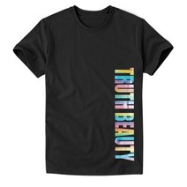 아우라큐 20수 트임 반팔티 TRUTH 남여공용 빅사이즈 반팔 티셔츠