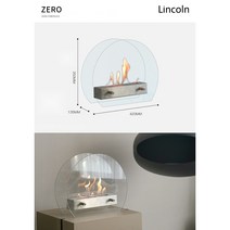 바이오 에탄올 벽난로 가정용 불멍 스토브 에탄올 난로 유리 실내용, zero