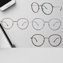 블루라이트 청광 차단 가벼운 동글이 둥근 메탈 솔텍스 콤비 뿔테 안경 남자 여자 안경태