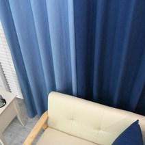 [나산] 커튼 면 100% 피치스킨가공 261-D 420x240cm +레일 타이백