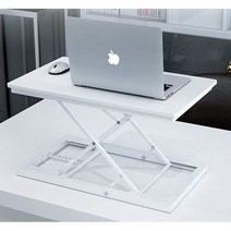 접이식 스탠딩 테이블 데스크 높이조절 책상 화이트/블랙, 화이트